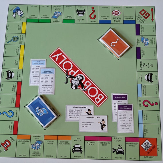 Benutzerdefinierte Monopoly Board Vorlage Personalisierte Etsy