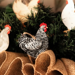 Ornamenti di pollo personalizzati dipinti a mano
