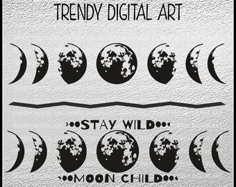 Moon Phases Svg Etsy