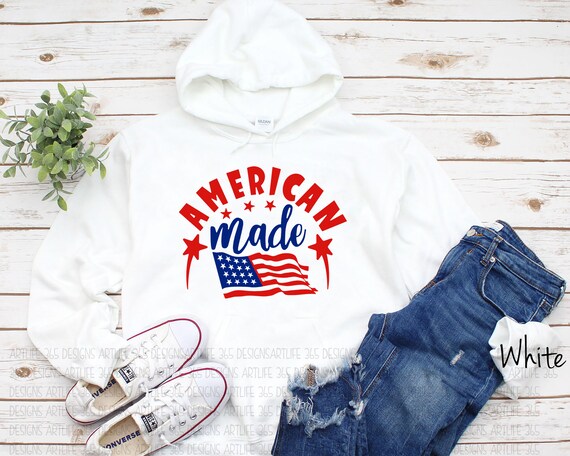 American Made Star USA Flag Unisex Hoodie Sweatshirt 4th If July