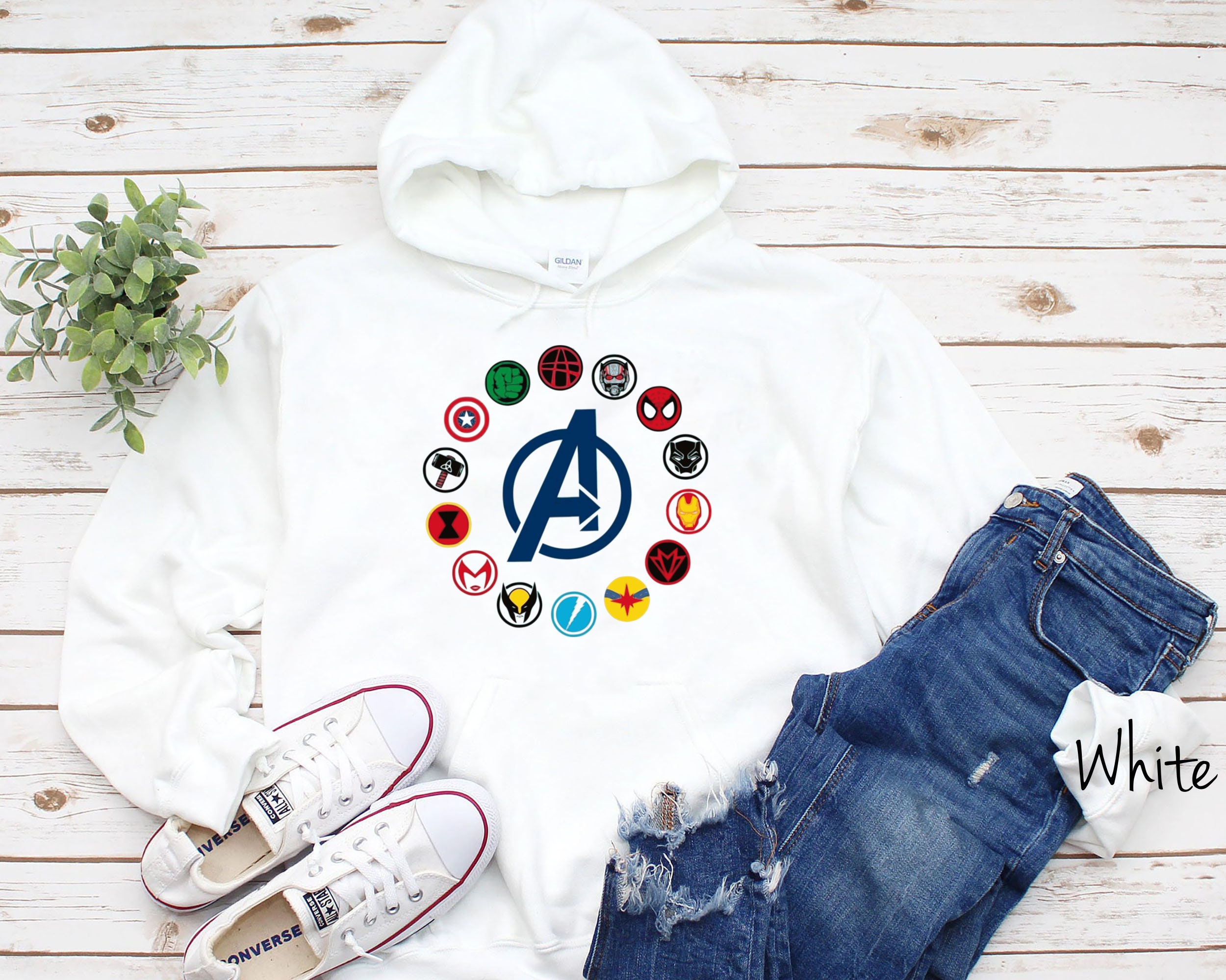 Embroidered Etsy Avengers - Sweatshirt