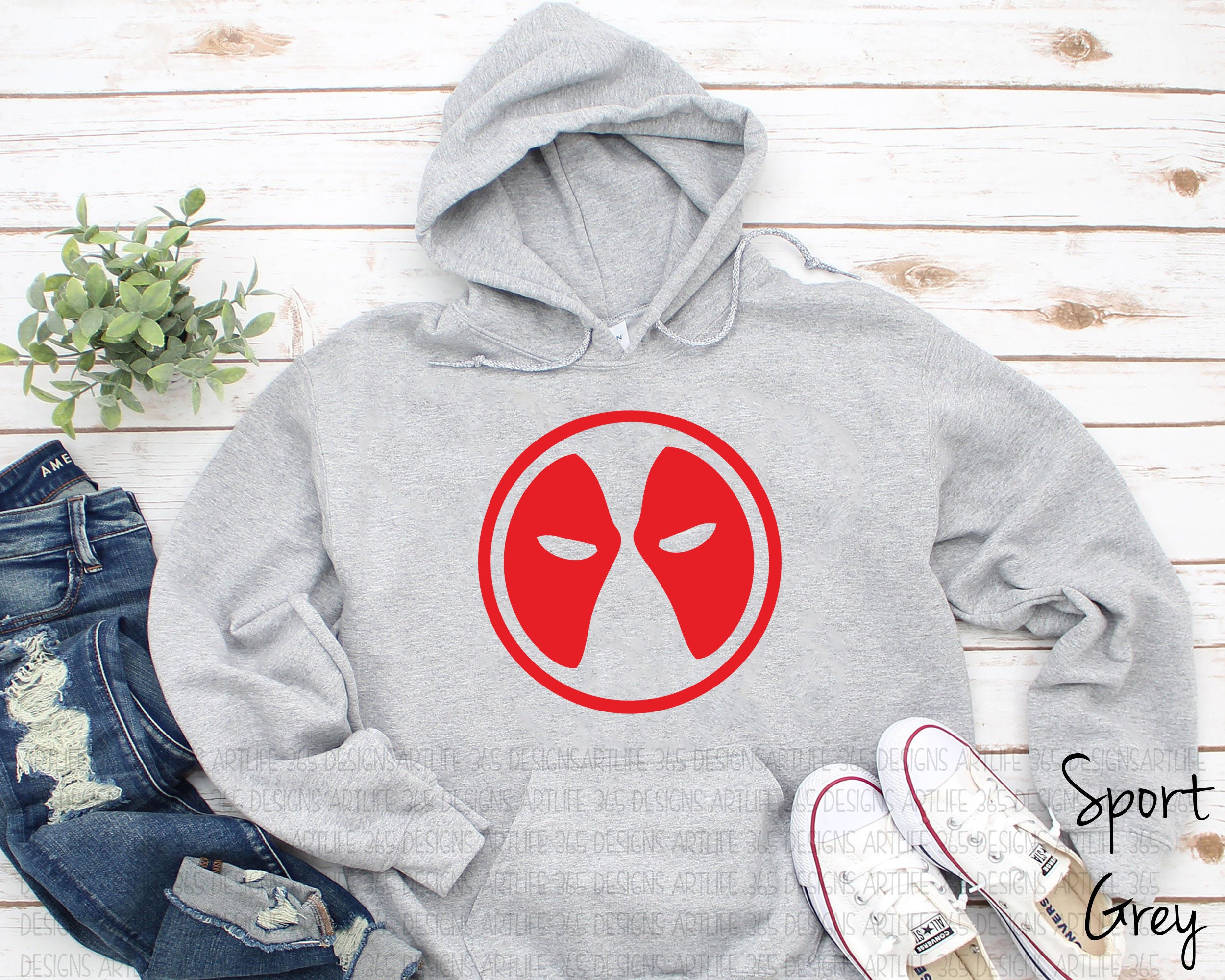 Deadpool Circle Mask Unisex Hoodie Sweatshirt Avengers Matching