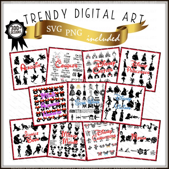Download Disney Bundle High Resolution 300dpi Svg Png Cricut Design Etsy