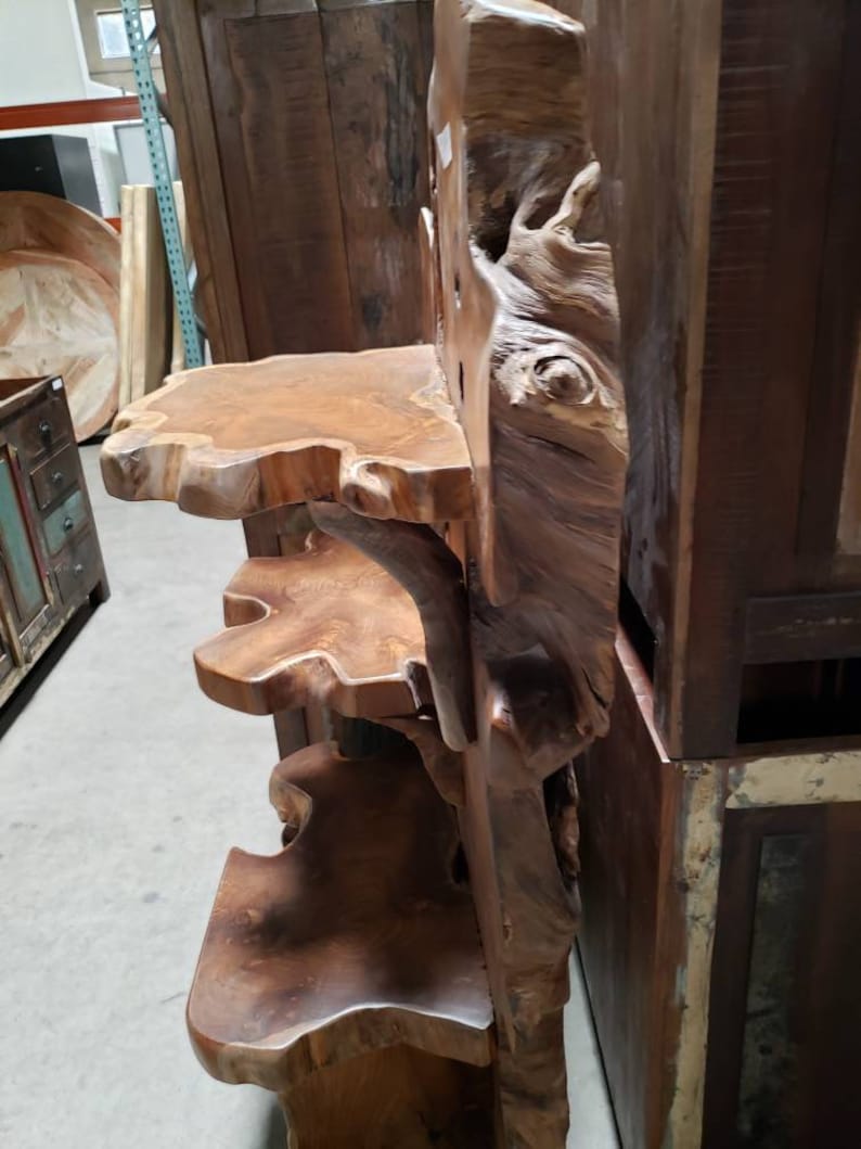 Teak root shelf plant stand Etsy
