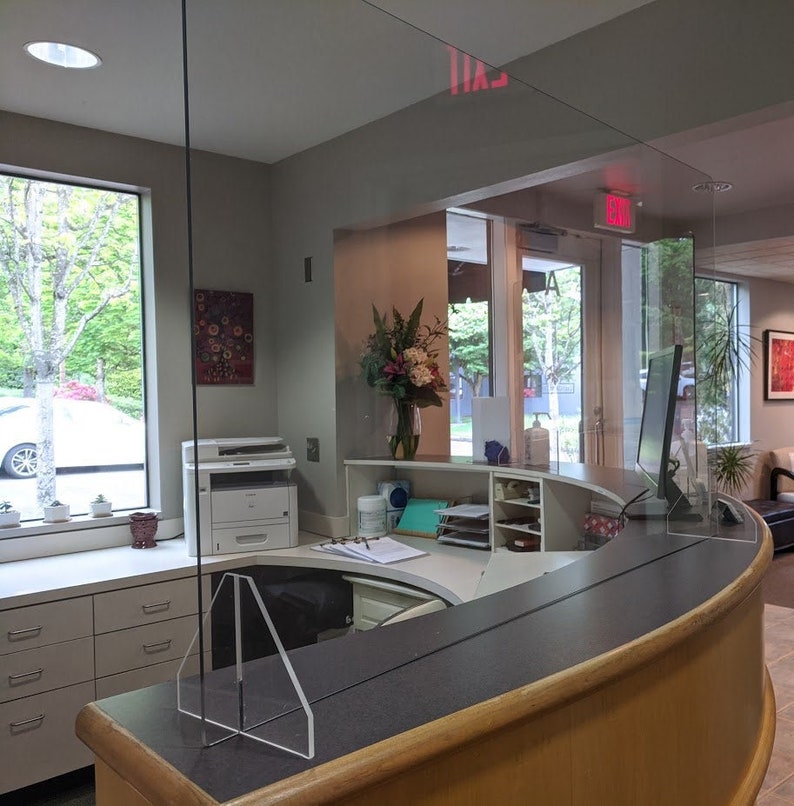 SNEEZE GUARD Plastic protection Barrier shield Table Desk Etsy