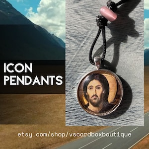 Car Icon/ Icon Rear View Mirror Charm/ Orthodox Icon/ Icon Pendant/ Jesus Mt. Sinai / Glass Bead/ Orthodox Gift.