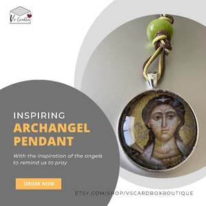 Saint Michael Archangel Icon Pendant: Orthodox Car Decor Gift