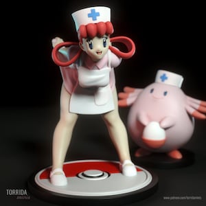 Nurse Joy - High Detail Multi Part Resin Kit - Femme Fatale Fantasy- Resin 3D Printed Figure - by Torrida Minis