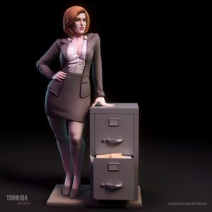 Dana Scully - High Detail Multi Part Resin Kit - Femme Fatale - Fantasy - Resin 3D Printed Figure - By Torrida Minis
