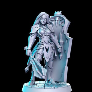 Kisara - JRPG - 3D printed resin miniature for tabletop games, Dungeons and Dragons - RN Estudio