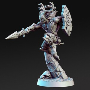 Quickspear - Elf Warrior - 3D resin printed miniature tabletop games D&D Dungeons and Dragons