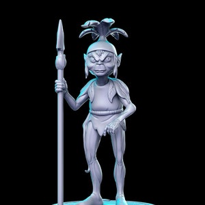 Wood Elf - Western - 3D resin printed miniature tabletop games D&D Dungeons and Dragons - RN Estudio