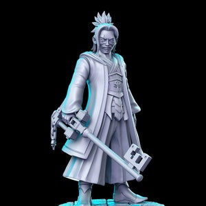 Eraqus - Kingdom Hearts - JRPG - 3D resin printed miniature tabletop games D&D Dungeons and Dragons - By RN Estudio