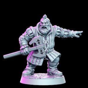 Bori van Gilden - Dwarf witcher - 3D resin printed miniature tabletop games D&D Dungeons and Dragons - By RN Estudio