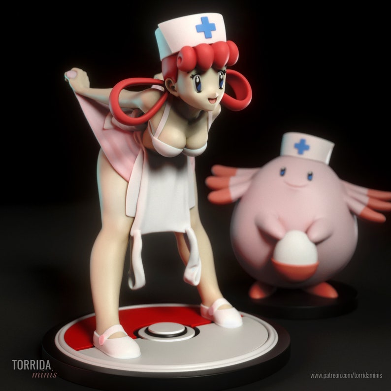 Nurse Joy High Detail Multi Part Resin Kit Femme Fatale Fantasy Resin 3D Printed Figure by Torrida Minis image 7