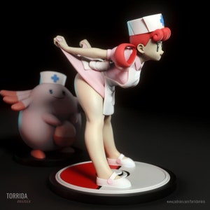 Nurse Joy High Detail Multi Part Resin Kit Femme Fatale Fantasy Resin 3D Printed Figure by Torrida Minis image 2