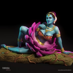 Flora - Meerdelige harsset met hoge detaillering - Femme Fatale - Fantasy - 3D-geprint harsfiguur - door Torrida Minis