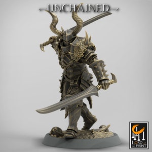 Light Soldier Dual Sword - Unchained - Resin 3D Printed Miniature- Dungeons and Dragons - D&D - Lord of the Print