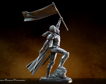 Lady Cassandra - Commander of the Aethosian Legion - High Detail Multi Part Resin Kit - Femme Fatale Fantasy- by Ritual Design (1:10 scale)