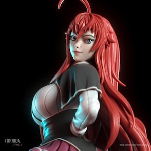 Rias Gremory - High Detail Multi Part Resin Kit - Femme Fatale Fantasy- Resin 3D Printed Figure - by Torrida Minis