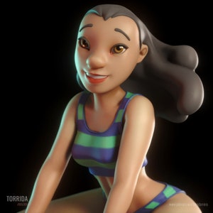 Nani Pelekai - High Detail Multi-Part Resin Kit - Femme Fatale - Fantasy - Resin 3D Printed Figure - Torrida Minis