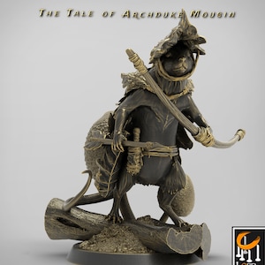 Mouse Archer/Soldier - High Detail Resin 3D Printed Miniature - Dungeons and Dragons - Lord of the Print