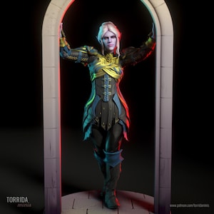 Minthara - High Detail Multi Part Resin Kit - Femme Fatale Fantasy- Resin 3D Printed Figure - by Torrida Minis