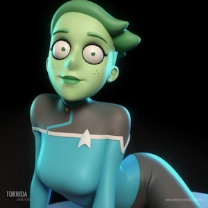 D'Vana Tendi - High Detail Multi-Part Resin Kit - Femme Fatale - Fantasy - 3D gedruckte Harzfigur - Von Torrida Minis