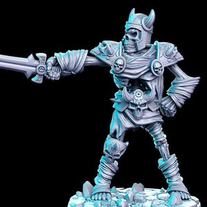 Skeleton Warrior - 3D printed resin miniature for tabletop games Dungeons and Dragons - By RN Estudio