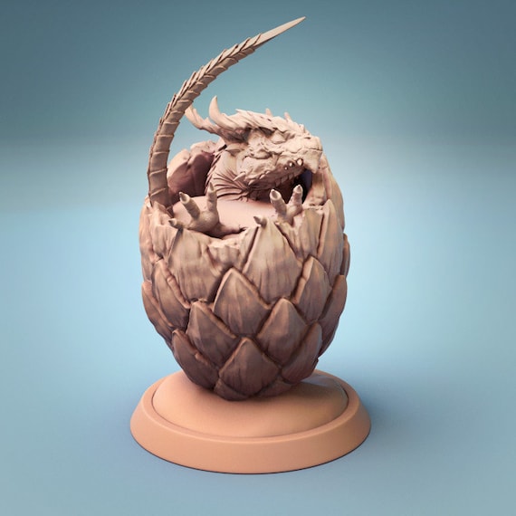 udstilling Athletic telefon Hatching Baby Dragon Egg High Detail Resin 3D Printed - Etsy