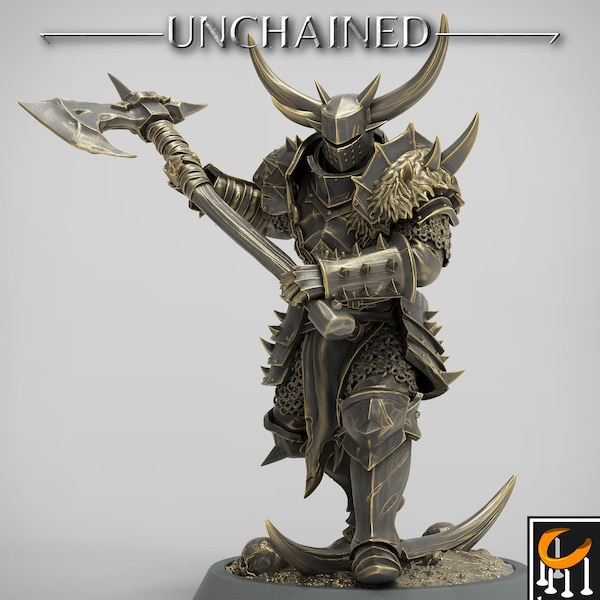 Light Soldier with Great Axe - Unchained - Resin 3D Printed Miniature- Dungeons and Dragons - D&D - Lord of the Print