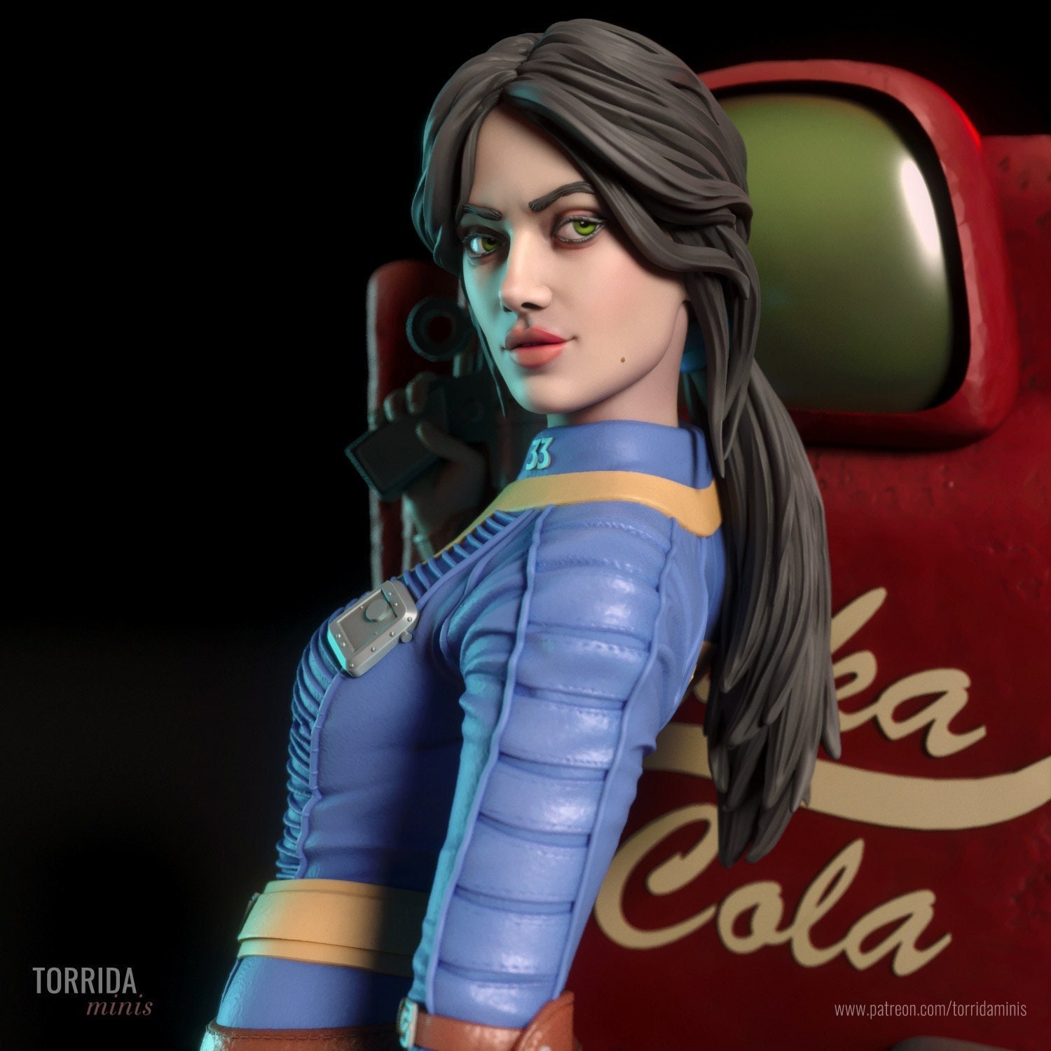 Lucy - Fallout - High Detail Multi Part Resin Kit - Femme Fatale Fantasy- Resin 3D Printed Figure - by Torrida Minis