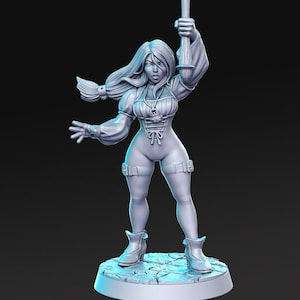 Seila Phillipos the Assassin - 3D printed resin miniature for tabletop games DnD Dungeons and Dragons - By RN Estudio