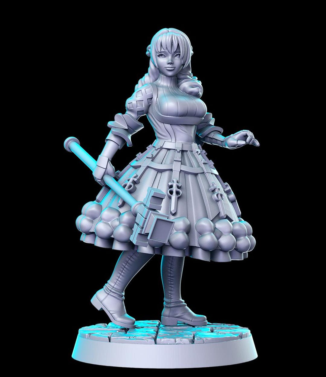 Scarlett - JRPG - 3D Printed Resin Miniature for Tabletop Games ...