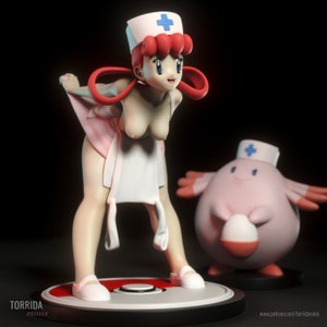 Nurse Joy High Detail Multi Part Resin Kit Femme Fatale Fantasy Resin 3D Printed Figure by Torrida Minis NSFW