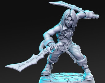 Zhedonis Warrior - 3D printed resin miniature for tabletop games DnD Dungeons and Dragons - By RN Estudio