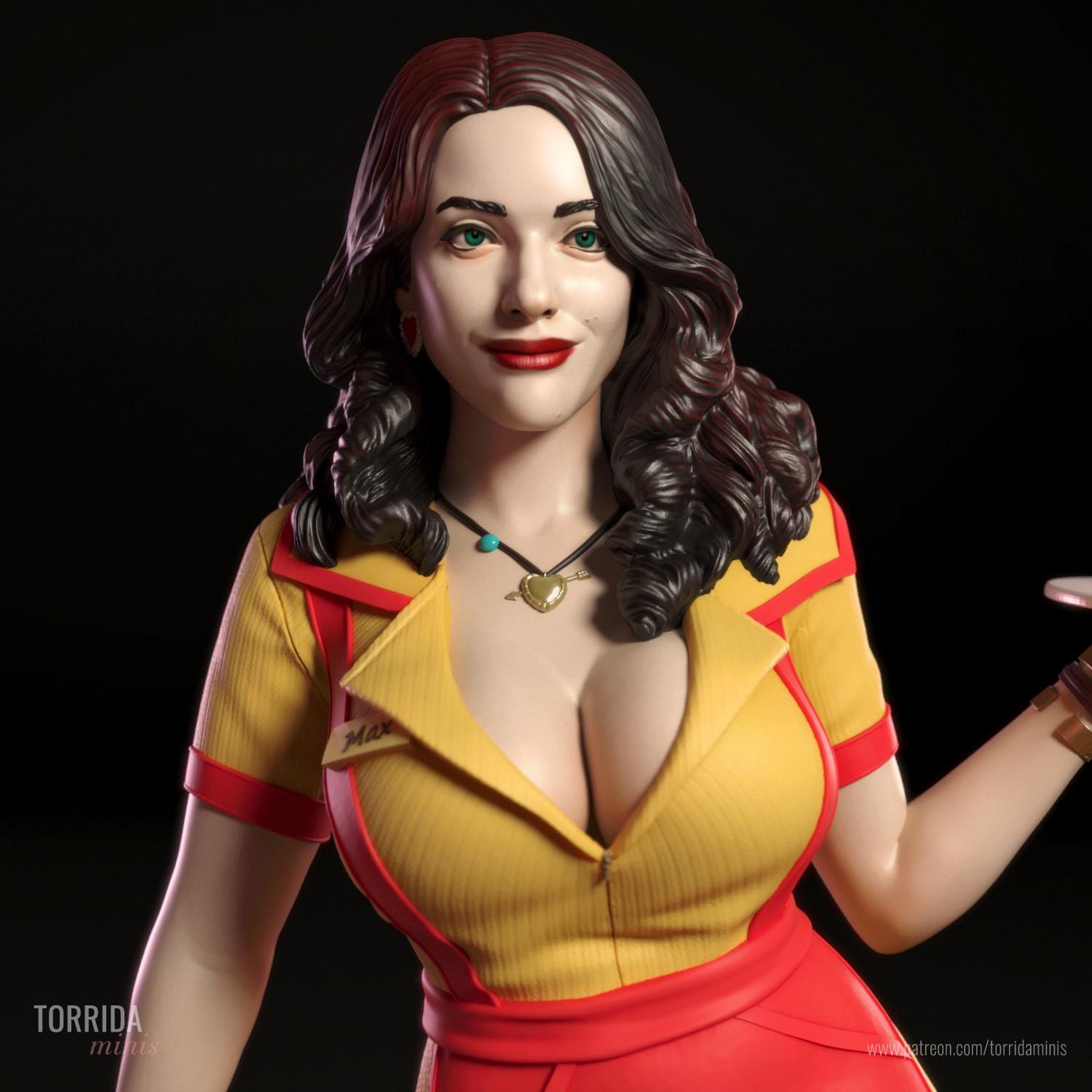 Max Black - High Detail Multi Part Resin Kit - Femme Fatale Fantasy- Resin 3D Printed Figure - by Torrida Minis