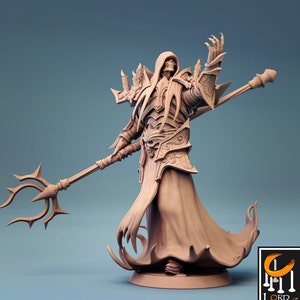 Necromancer - High Detail Multi-part Miniature - Resin 3D Printed - Dungeons and Dragons - D&D - by Lord of the Print