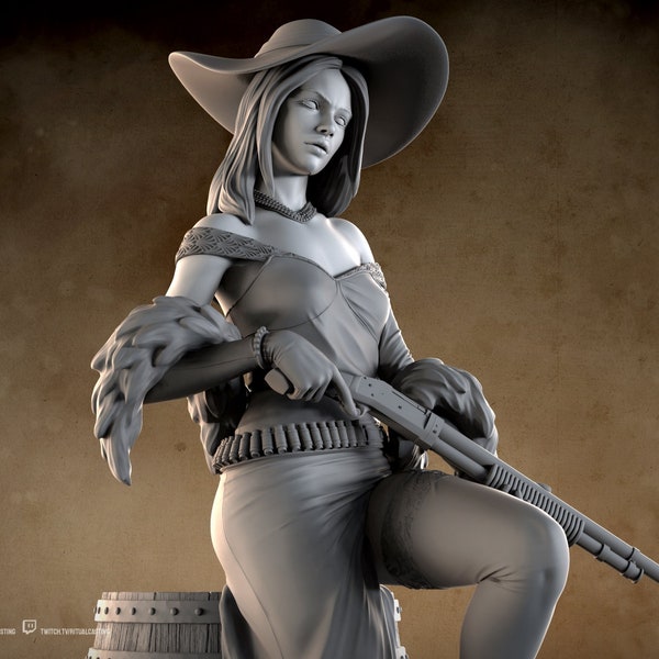 Eva - Madame Whiskey - High Detail Multi-part Kit - Resin 3D printed Miniature Statuette by Ritual Casting