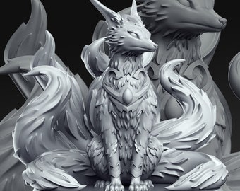 Tsune - Kitsune Fox - 3D resin printed miniature tabletop games D&D Dungeons and Dragons - By Rn Estudio
