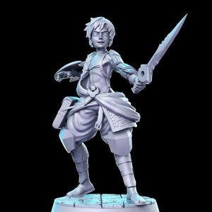 Swordman - JRPG - 3D resin printed miniature tabletop games dungeons and dragons- By RN Estudio