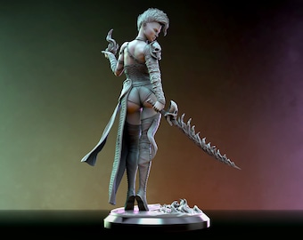 Shryka-Death's Spell Weaver-High Detail Multi Part Resin Kit- Femme Fatale - Fantasy - Resin 3D Printed Figure (1:10 scale) - Ritual Design