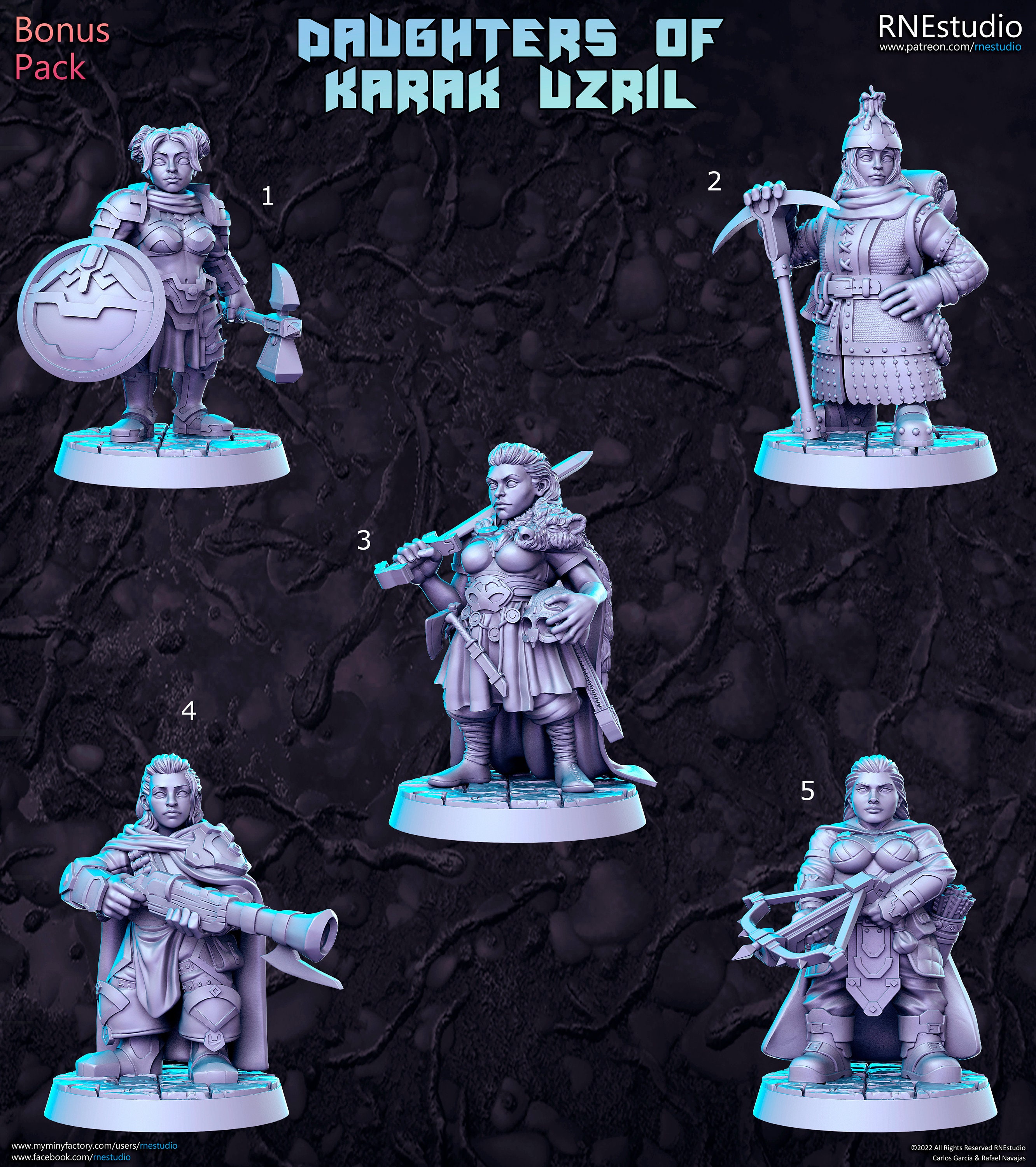 Daughters of Karak Uzril Giochi da tavolo in miniatura stampati in resina  3D D&D Dungeons and Dragons -  Italia