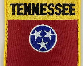 Tennessee State Shield Patch Badge Embroidered Iron On Applique USA United States of America