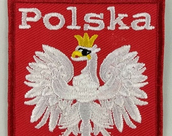 Poland Polska Patch Badge Embroidered Iron On Applique