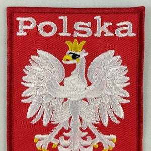 Poland Polska Patch Badge Embroidered Iron On Applique