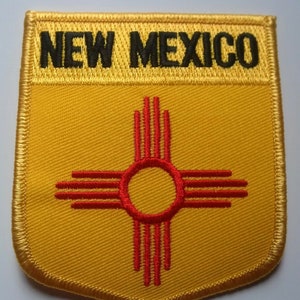 New Mexico State Shield Patch Badge Embroidered Iron On Applique USA United States of America