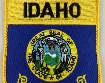 Idaho State Shield Patch Badge Embroidered Iron On Applique USA United States of America