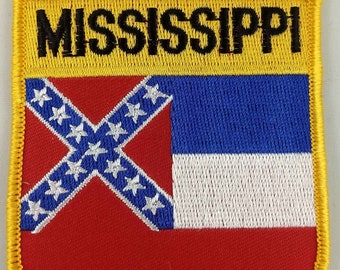 MISSISSIPPI MS US State USA Shield Country Flag Embroidered PATCH Badge P1