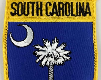 Parche Bordado De La Bandera Del Estado De Carolina Del Sur - Aplicación Con Adhesivo De Plancha (iron-on) - Souvenir O Para Personalizar Chaquetas/mochilas